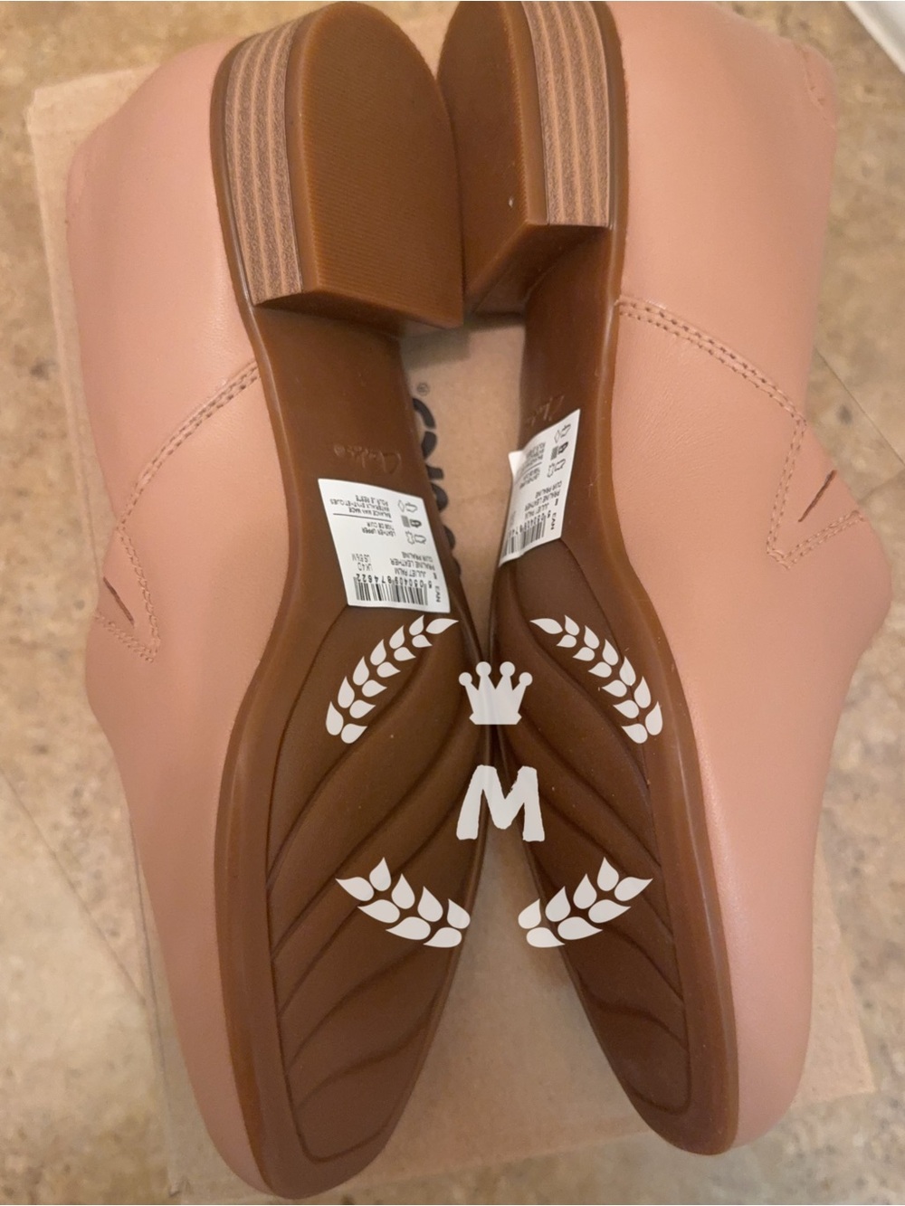 CLARKS JULIET PALM SLIP-ON PRALINE LEATHER Cuir Praline Juliet Palm Size:6.5 - Picture 8 of 9